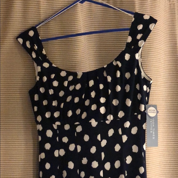 London Times Dresses & Skirts - NWOT - Navy and white polka dot dress London Times Dresses & Skirts - NWOT - Navy and white polka dot dress